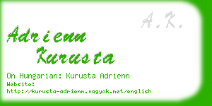 adrienn kurusta business card